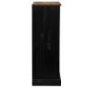 Wine Cabinet HALDEN - Sliding Door & Racks in Black Pine