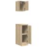 Garage Cabinets 2 pcs Sonoma Oak Engineered Wood - HipoMarket