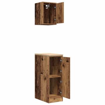 Garage Cabinets 2 pcs - Old Wood | Durable & Spacious