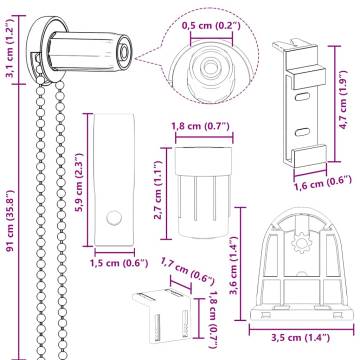 19 Piece Roller Blind Fittings - Perfect for Home & Safety