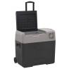 Portable 40L Cool Box with Wheels & Adapter - Black & Grey