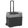 Portable 40L Cool Box with Wheels & Adapter - Black & Grey