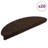 Stair Mats Self-Adhesive 20 Pcs Brown - Safety & Style