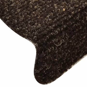 Stair Mats Self-Adhesive 20 pcs Dark Brown | HipoMarket