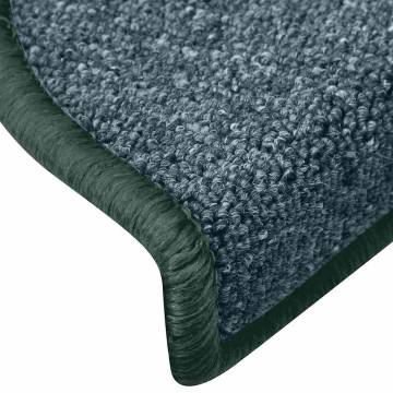 Stair Mats 30 pcs Dark Green - Non-Slip & Washable | HipoMarket