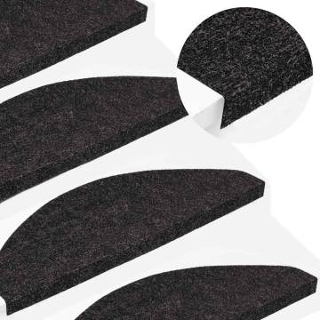 Stair Mats Self-adhesive - 30 pcs Anthracite | HipoMarket