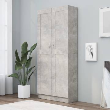 Book Cabinet Concrete Grey - Stylish & Functional Storage Solution