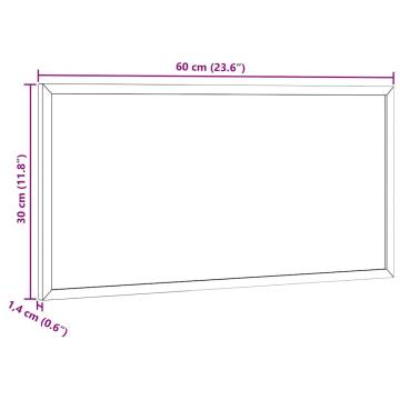 Magnetic Whiteboard with Solid Pine Frame - 60x30 cm