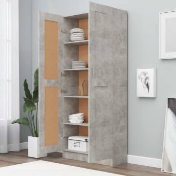 Book Cabinet Concrete Grey - Stylish & Functional Storage Solution