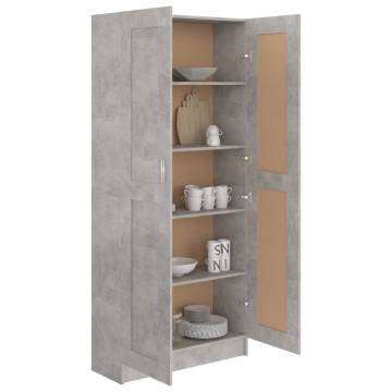 Book Cabinet Concrete Grey - Stylish & Functional Storage Solution