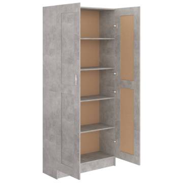 Book Cabinet Concrete Grey - Stylish & Functional Storage Solution