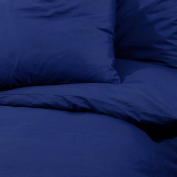 Navy Blue Duvet Cover Set - 200x200 cm Cotton | Hipomarket