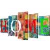 Canvas Wall Print Set Colourful Home Design 100 x 50 cm Size 100 x 50 cm Quantity in Package 1 Type of print colourful home 