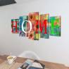 Colourful Canvas Wall Print Set - 100 x 50 cm | Hipo Market