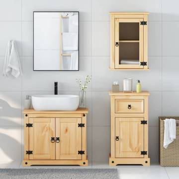 3 Piece Bathroom Furniture Set - Corona Solid Wood Pine