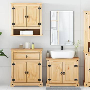 3 Piece Bathroom Furniture Set | Solid Pine | Hipomarket UK