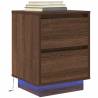  Bedside Cabinet with LED Lights Brown Oak 38x34x50 cm Colour brown oak Size 38 x 34 x 50 cm Quantity in Package 1 