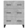 Stylish Highboard in Concrete Grey - 69.5x34x180 cm