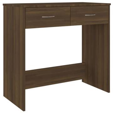 Elegant Brown Oak Desk - 80x40x75 cm Engineered Wood