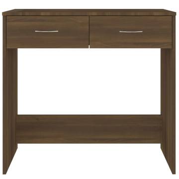 Elegant Brown Oak Desk - 80x40x75 cm Engineered Wood