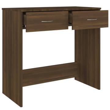 Elegant Brown Oak Desk - 80x40x75 cm Engineered Wood