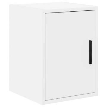 Stylish White Garage Wall Cabinet - Durable Engineered Wood