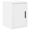 Stylish White Garage Wall Cabinet - Durable Engineered Wood