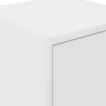 Stylish White Garage Wall Cabinet - Durable Engineered Wood