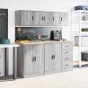 Garage Wall Cabinets 2 pcs Grey Sonoma - Durable Storage Solution