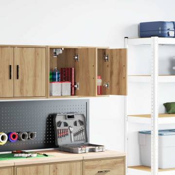 Garage Wall Cabinets 2 pcs Artisan Oak - Durable & Stylish