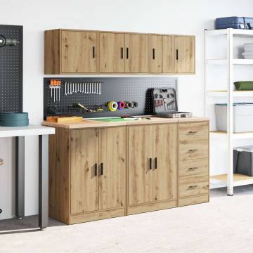 Garage Wall Cabinets 2 pcs Artisan Oak - Durable & Stylish