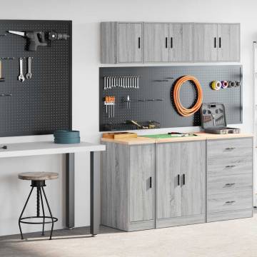 Durable Garage Cabinets 2 pcs Grey Sonoma | Stylish Storage