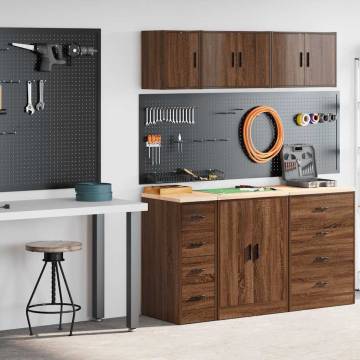 Garage Cabinets 2 pcs Brown Oak | Durable & Versatile Storage