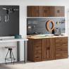  Garage Cabinets 2 pcs Brown Oak Engineered Wood Colour brown oak Size 30 x 51 x 85 cm Quantity in Package 1 Model 4 drawers 