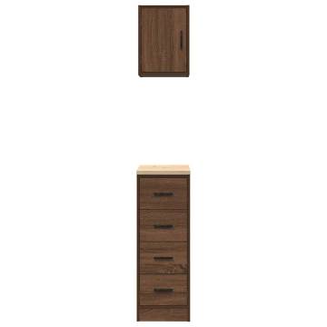 Garage Cabinets 2 pcs Brown Oak | Durable & Versatile Storage