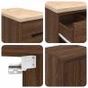 Garage Cabinets 2 pcs Brown Oak | Durable & Versatile Storage