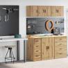  Garage Cabinets 2 pcs Artisan Oak Engineered Wood Colour artisian oak Size 30 x 51 x 85 cm Quantity in Package 1 Model 4 drawers 