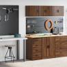  Garage Cabinets 2 pcs Brown Oak Engineered Wood Colour brown oak Size 40 x 51 x 85 cm Quantity in Package 1 Model 4 drawers 