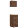 Garage Cabinets 2 pcs Brown Oak Engineered Wood | Hipo Market