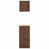 Garage Cabinets 2 pcs Brown Oak Engineered Wood | Hipo Market