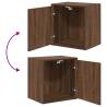 Garage Cabinets 2 pcs Brown Oak Engineered Wood | Hipo Market