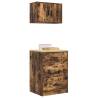 Garage Cabinets 2 pcs Smoked Oak - Organize Your Space