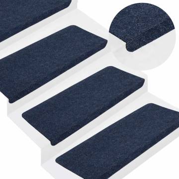 Self-Adhesive Stair Mats - 30 pcs Blue | Hipomarket UK