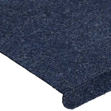 Self-Adhesive Stair Mats - 30 pcs Blue | Hipomarket UK