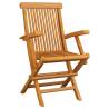 Folding Garden Chairs Set - 6 pcs Solid Teak Wood | HipoMarket