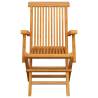 Folding Garden Chairs Set - 6 pcs Solid Teak Wood | HipoMarket