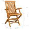 Folding Garden Chairs Set - 6 pcs Solid Teak Wood | HipoMarket