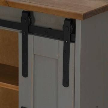 Hanging Cabinet HALDEN with Sliding Door - Grey Pine 49x22.5x70 cm