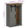 Hanging Cabinet HALDEN with Sliding Door - Grey Pine 49x22.5x70 cm