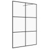 Walk-in Shower Wall with Clear Glass 140x195 cm - Black